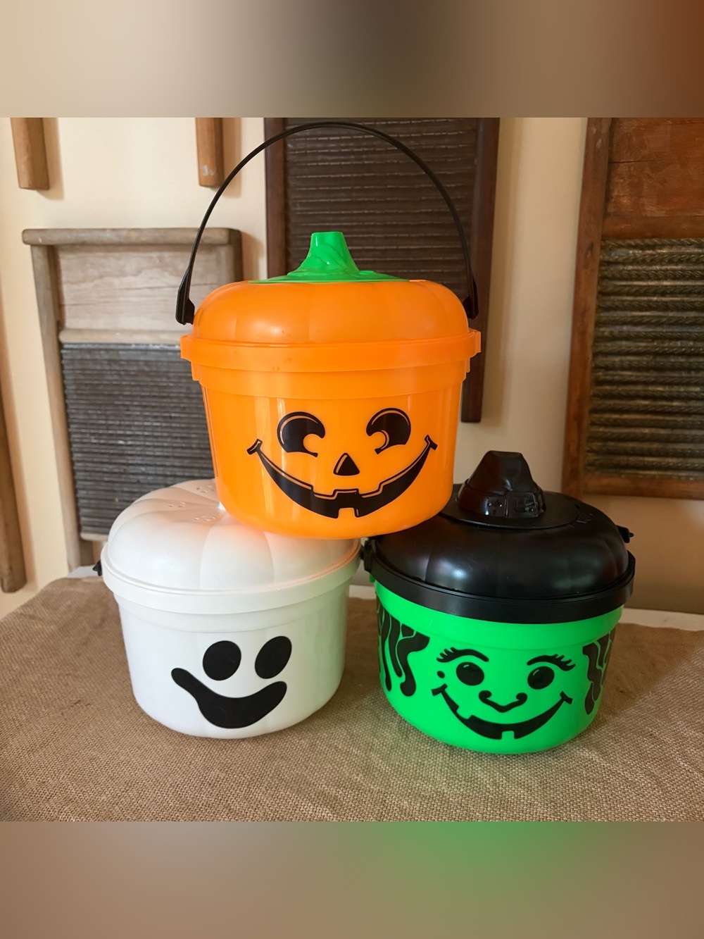 Vintage 1991 McDonald’s Halloween Boo Buckets Collection🎃👻🖤